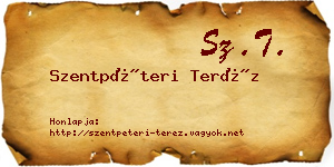 Szentpéteri Teréz névjegykártya